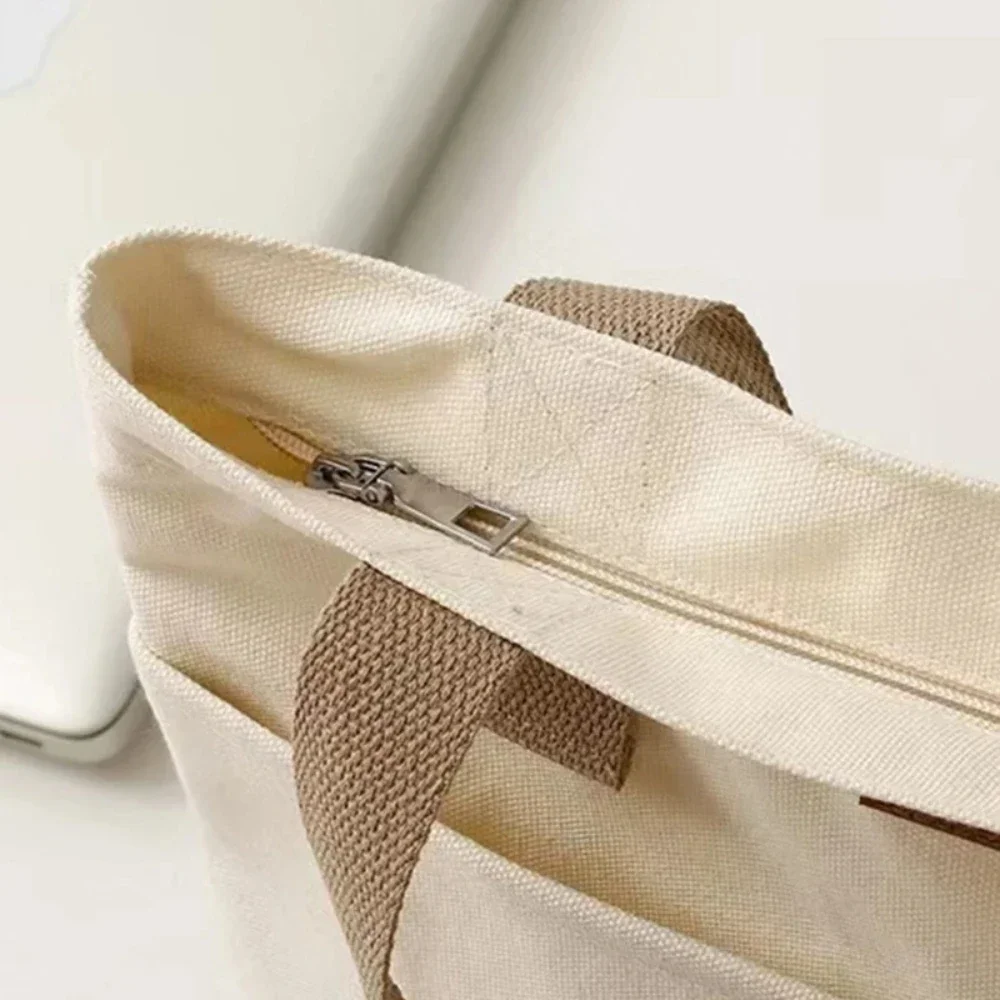 Bolso de mano para mujer, hilo de coser de lona, gran capacidad, sentido avanzado, práctico bolso de viaje para mujer, 1 ud.