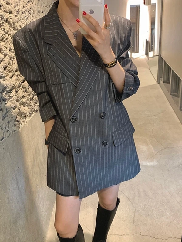  E t Solto com Cinto Estilo Hong Kong Retrô Chique Top F Casual de Negócios