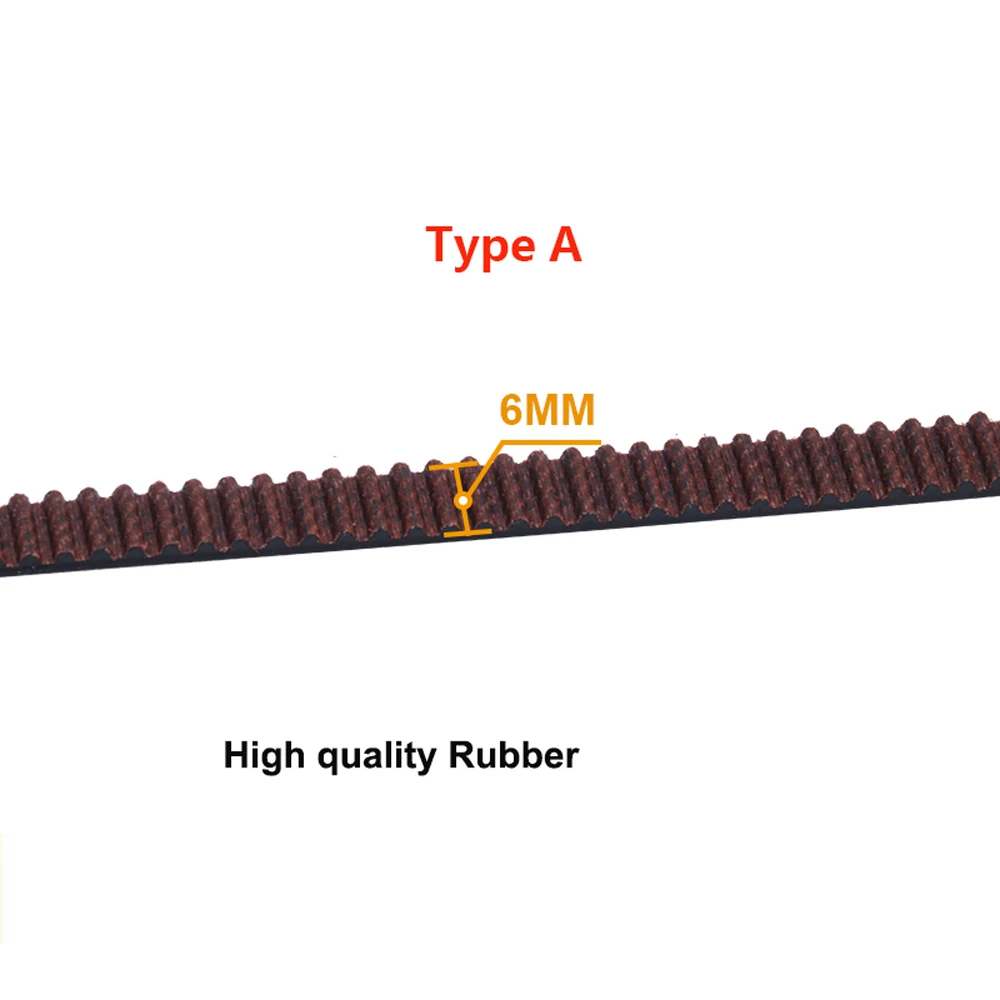 GT2-6mm Mở Thời Gian Đai Rộng 6Mm 10Mm GT2 Dây PU Có Lõi Thép Dây 2GT Cao Su Đồng Bộ Dây ít Bụi 3D Máy In Phần