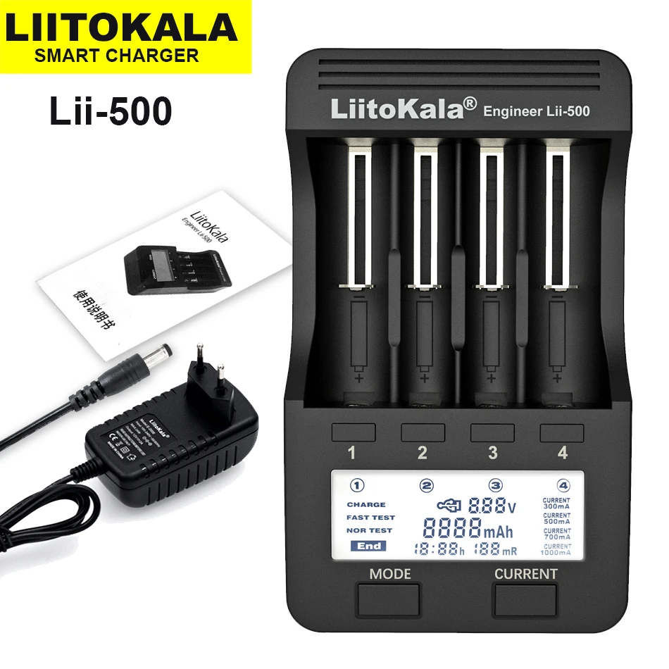 Liitokala Lii-500 3,7 smart batterie ladegerät, 1,2 v v aaa nimh lithium lcd ladegerät