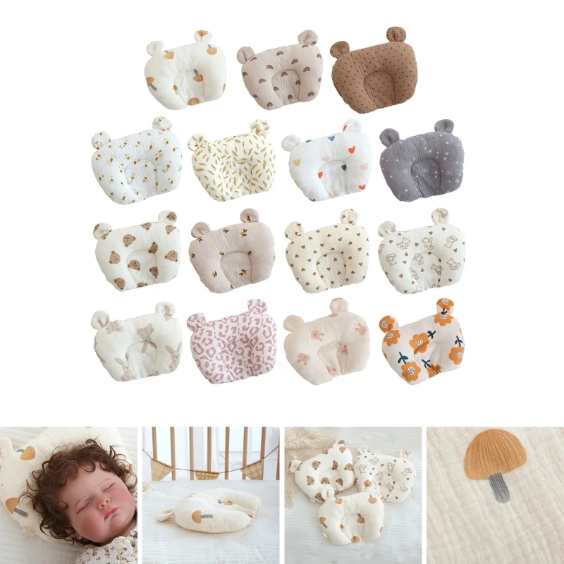 67JC almohada de algodón para bebé, cómoda y duradera para una experiencia de sueño cómoda, regalo