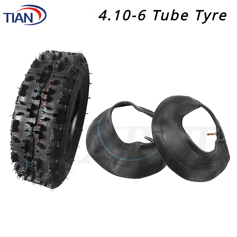 Pneu 4.10-6 tubo interno do pneu externo adequado para 47cc 49cc pequeno atv go kart mini quad bike snowmobile roda peças