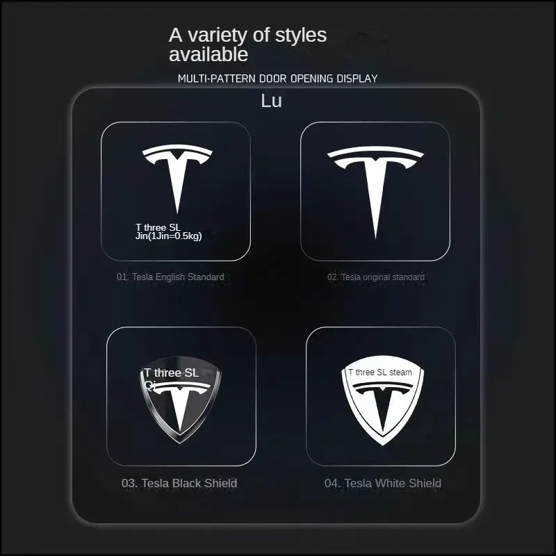 for Tesla Model 3/Y welcome lights Model X S door lights LED modification accessories Atmosphere lights Door spotlights replace