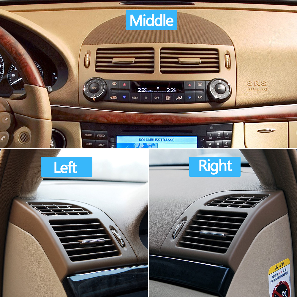 Передняя приборная панель, вентиляционная решетка кондиционера, панель для Mercedes Benz E Class W211 2003-2008 E200 E230 E260 E280 E300