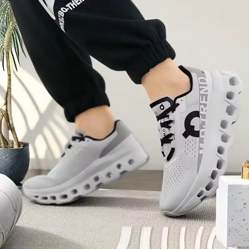 Homens sapatos esportivos de luxo tênis casuais malha tênis verão plataforma leve moda basquete sapatos caminhada para homem