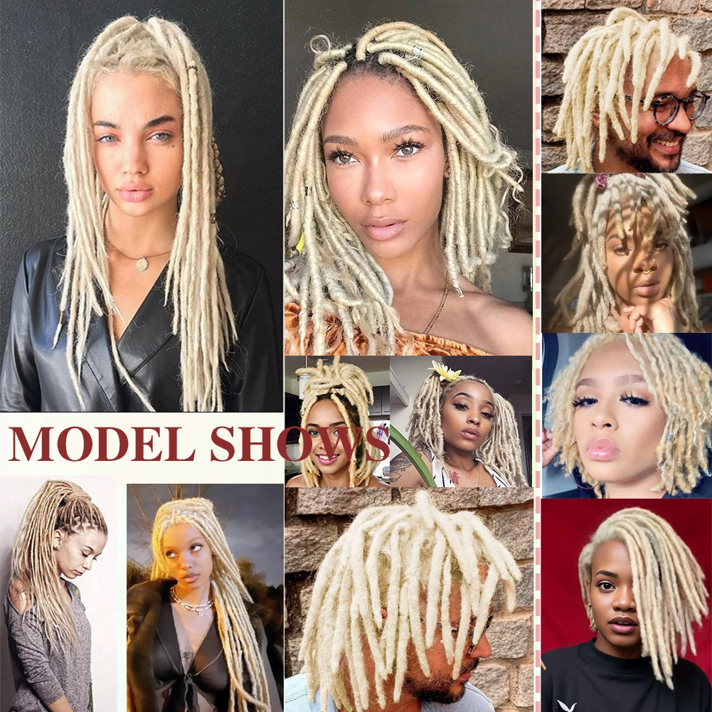 Extensions de cheveux afro crépus en vrac, 613 cheveux humains, tresses sales reggae, cheveux brésiliens au crochet naturels, dreadlocks, 100% #