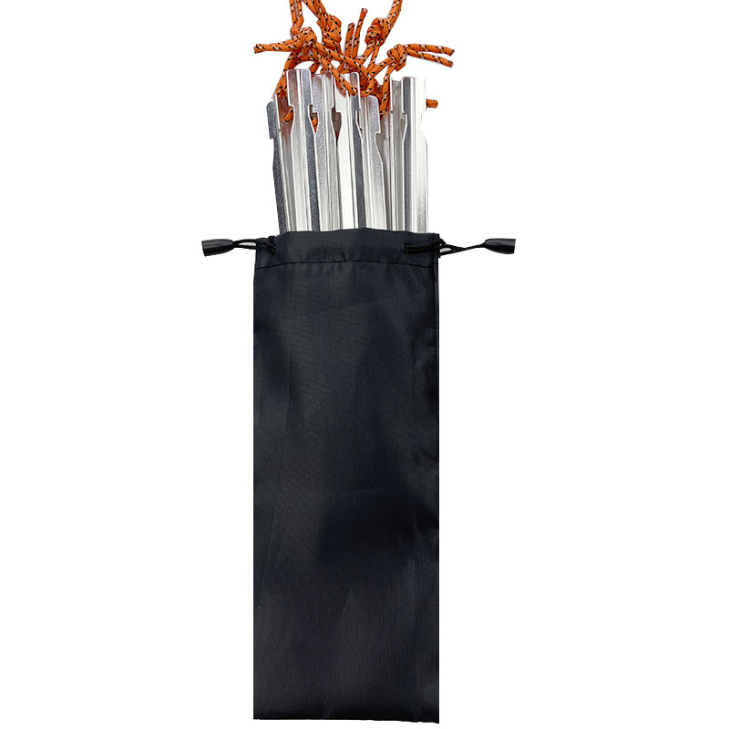 Pacoone 10 Cái/lốc 18Cm Lều Chốt Nhôm Tròn Lều Cổ Phần Hợp Kim Bạc Lều Chốt Ngoài Trời Móng Kèm Miếng
