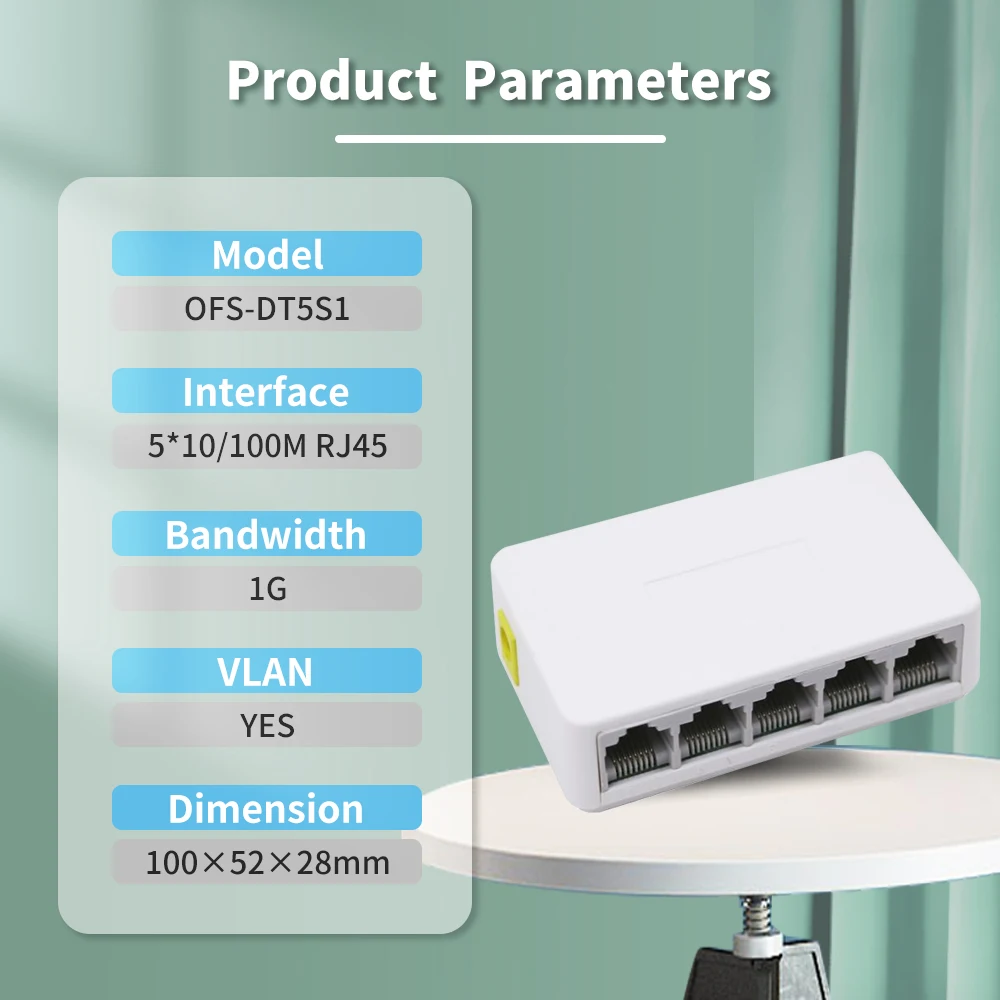 OPTFOCUS 5 8 Ports UTP RJ45 Gigabit Ethernet Switch 1000 Mbit/s Mini Netzwerk Switches VLAN Ethernet Splitter Lan Hub Switch