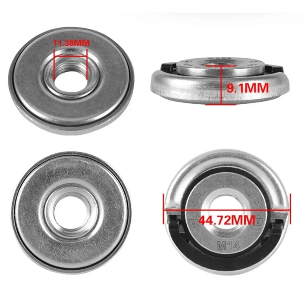 M14 Self-Locking Pressing Plate Grinder Quick Release Flange Nut Power Chuck Tools Universal M14 Thread Angle Grinder