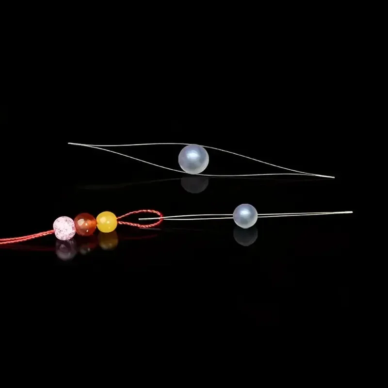 1/10pcs DIY Beading Needles Seed Beads Needle Big Eye Beaded Needles Collapsible Beading Pins Open Needles Jewelry Making Tool