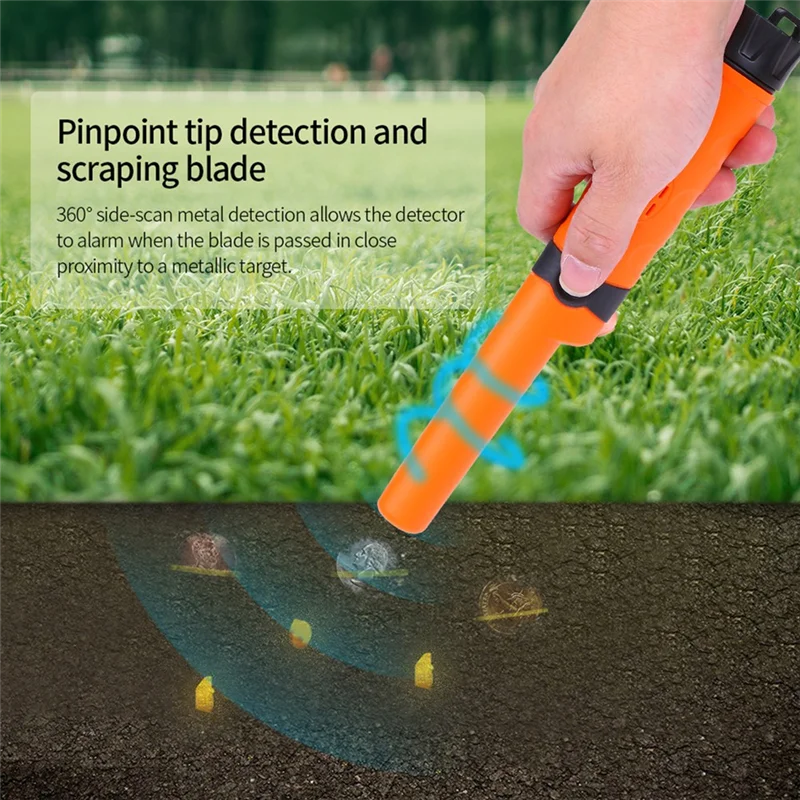 Haste de posicionamento totalmente à prova d'água, detector de metal completo com luz led, 10 metros de posicionamento subaquático totalmente à prova d'água