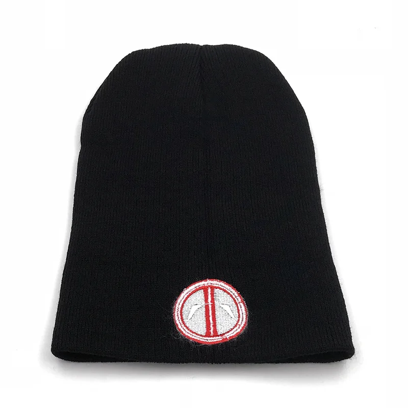 Deadpool Beanie หมวก Superhero ผู้หญิงผู้ชาย Deadpool คอสเพลย์หมวกผู้ใหญ่เย็บปักถักร้อยหมวกถักหมวกคริสต์มาสของขวัญ Party Props