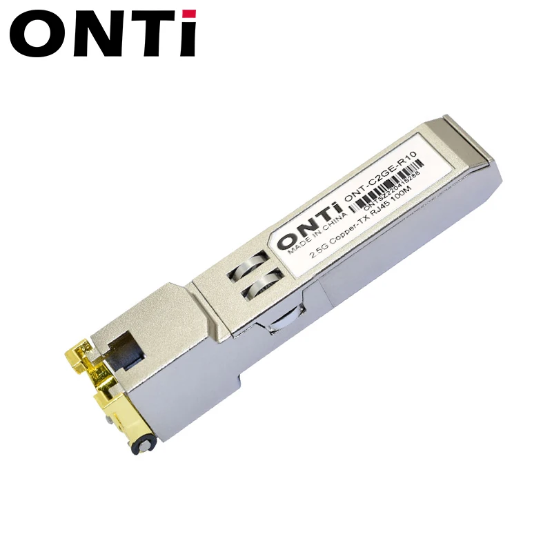 Módulo ONTi 2.5G RJ45 SFP Módulo transceptor SFP RJ45 de cobre SFP de 2,5 Gbps Compatible con con conmutador Ethernet Cisco/Mikrotik