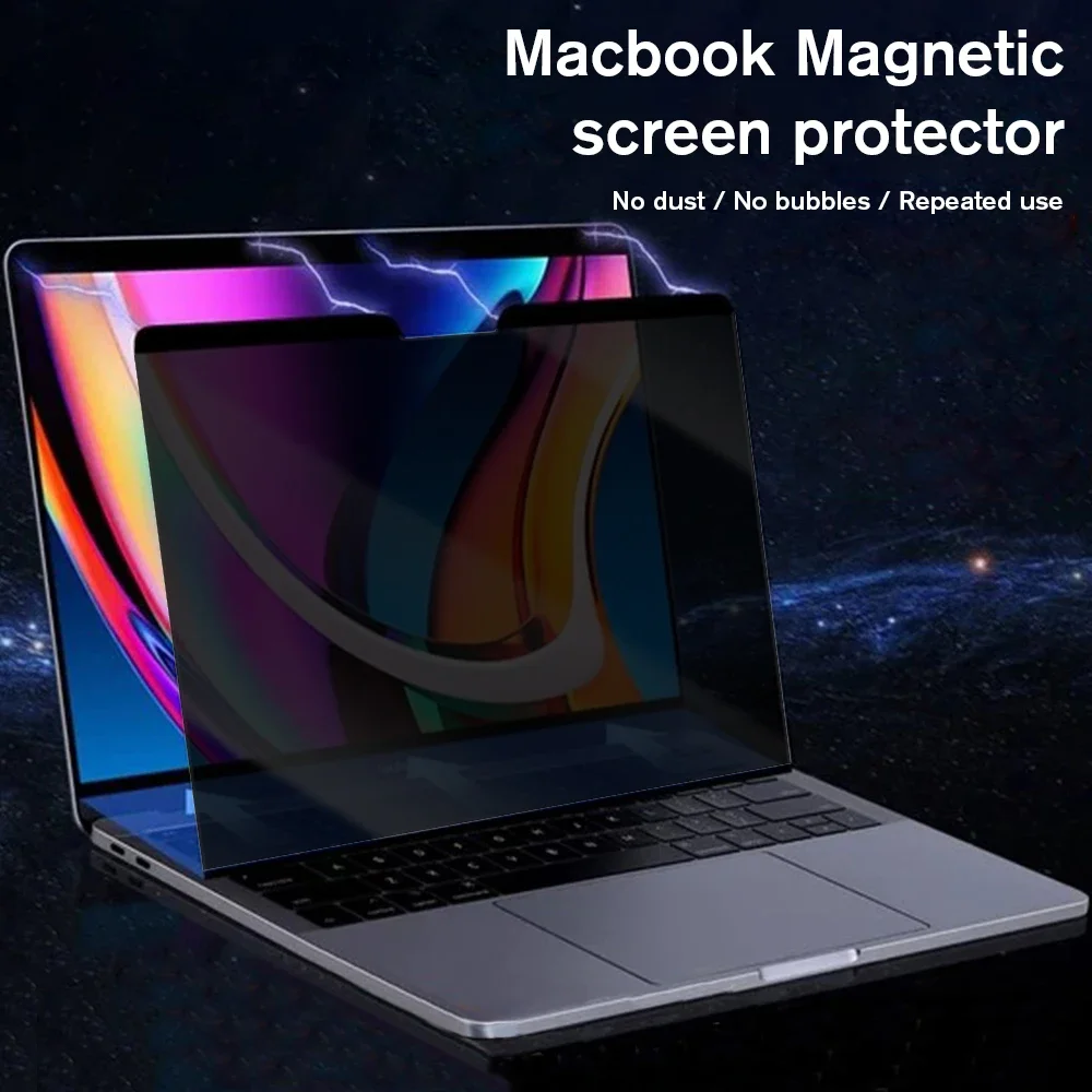 Protector de pantalla de privacidad magnético para Macbook M1 M2 Air A2337 A2681 A2442 Pro14 13 16 A2485 2023 película antideslumbrante/espía Anti-peep