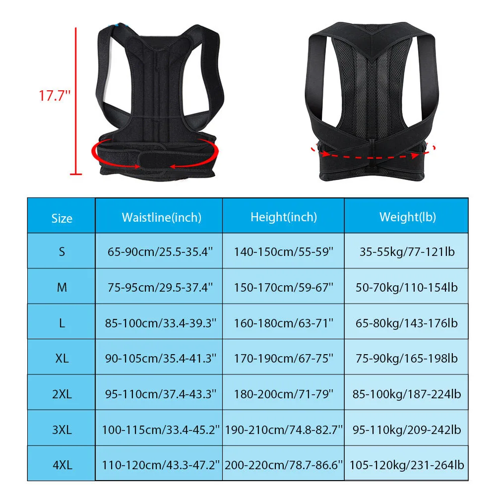 ใหม่ Upper Back Posture Corrector ท่าทาง Clavicle Support Corrector กลับตรงไหล่สายรัด Correctpor