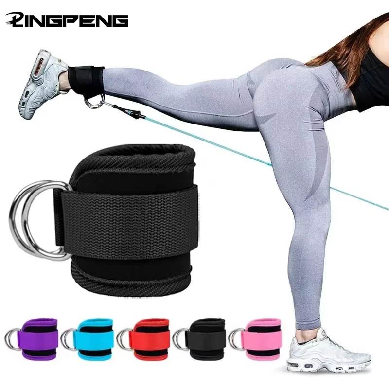 Fitness Gantry Enkelgesp Training Been- en heuptrainingsapparaat Dubbele D-spanning Voetring Legging Riem Enkelaccessoires
