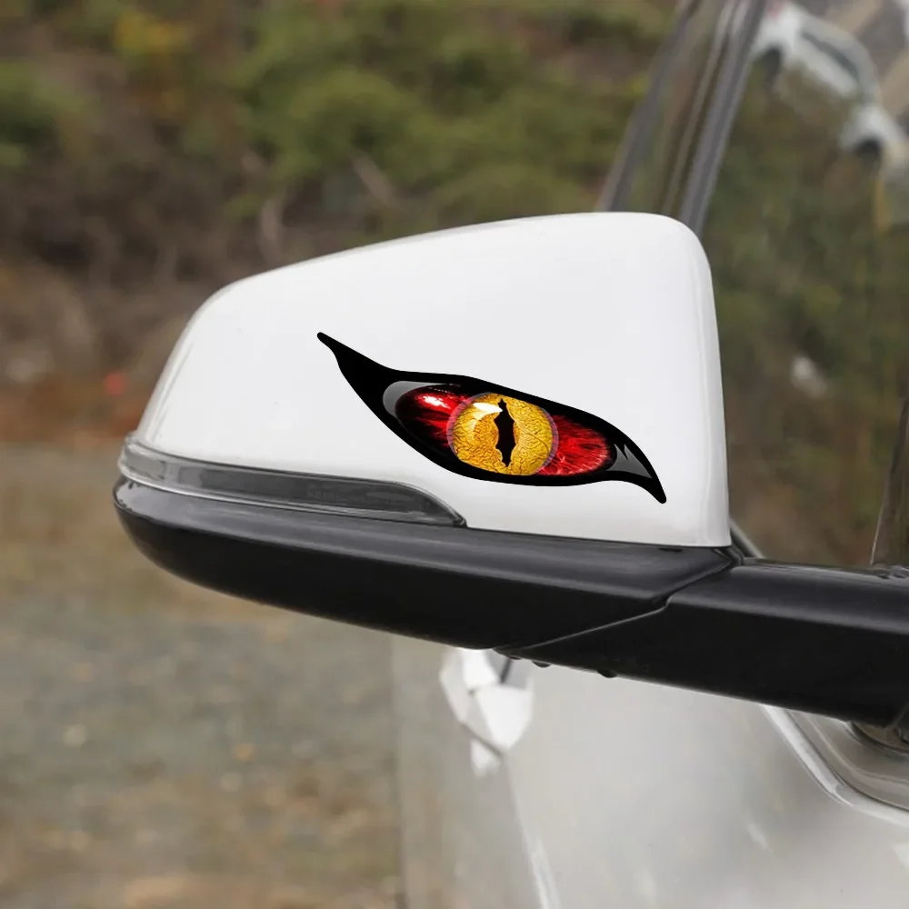 2 uds motocicleta 3D estéreo reflectante ojos de gato pegatina creativa espejo retrovisor calcomanía para motocicleta coche Auto decoración pegatinas