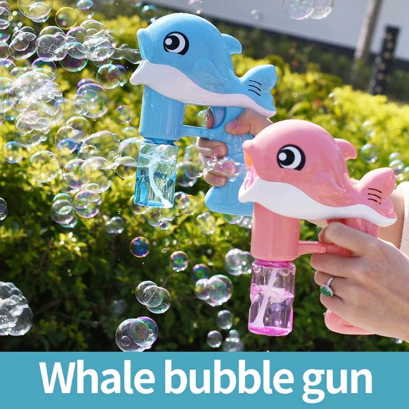 El artilugador de burbujas de ballena completamente automático sostiene una burbuja de música ligera imprescindible para exteriores, regalo de Navidad para niño y niña, regalo de Halloween