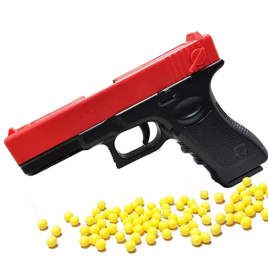 ปืนพกโหลดด้วยมือ G17 กระสุนนิ่มโฟมปืนอัดลมของเล่นปืน CS เกมยิงอาวุธกีฬากลางแจ้งของขวัญสำหรับชาย