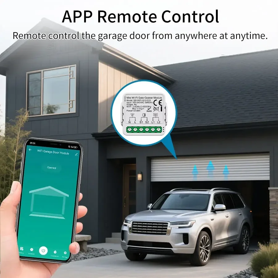Tuya WiFi Zigbee โรงรถประตู Controller ประตูโมดูล Smart Life APP ระยะไกล Alexa Google Home Alice Voice Control