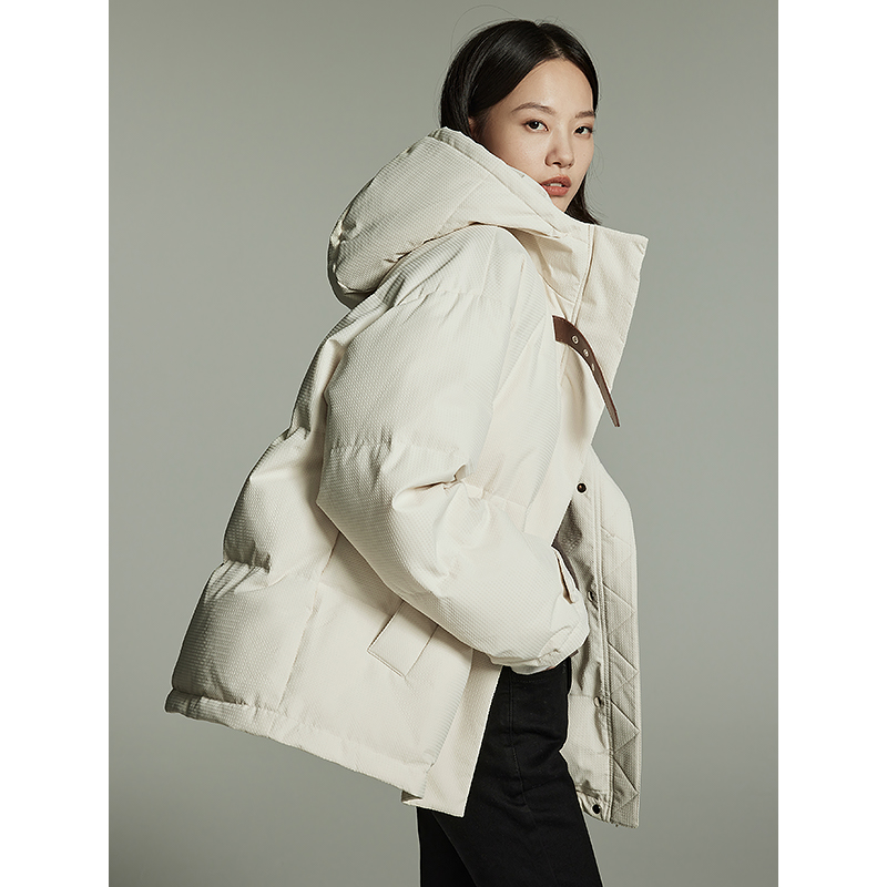 Toyouth-女性のフード付きジャケット,長袖コート,大きくて厚いコート,バックル付き,ファッショナブル,用途が広い,冬,2023