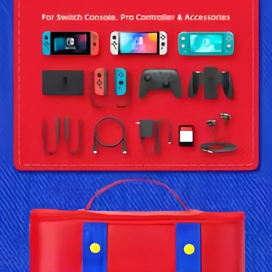 Nintendo Switch OLED-Schutzhülle + Pro Controller-Aufbewahrung |   Großer Reise-Organizer mit Zubehörfächern