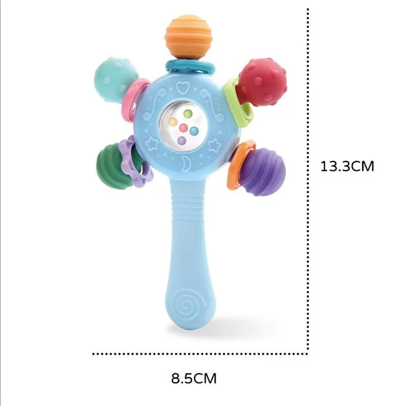 ベビーシリコーンおしゃぶり開発おもちゃ 0 6 12 ヶ月感覚ガラガラ歯が生える幼児ハンドグリップおもちゃ教育ゲーム