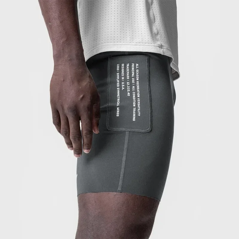 Verão dos homens de secagem rápida esportes basquete shorts de compressão elástica homem correndo ginásio fitness magro jogger calças curtas moletom