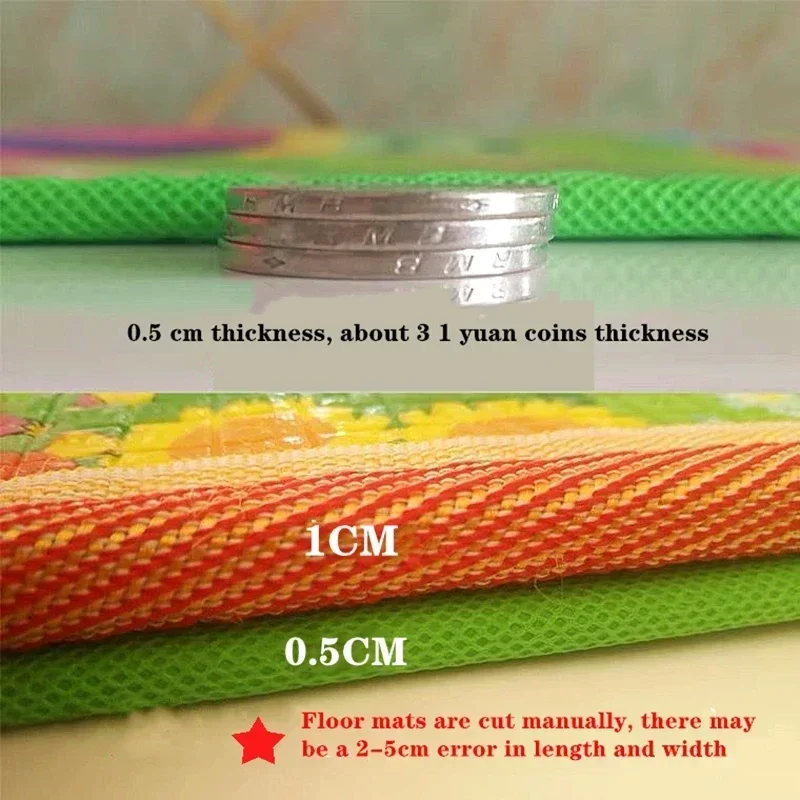 Tasteless 200cm*180cm Crawling Mat Double Surface Carpet Creative Cartoon Design Developing Mat for Children Cute Baby Play Mats