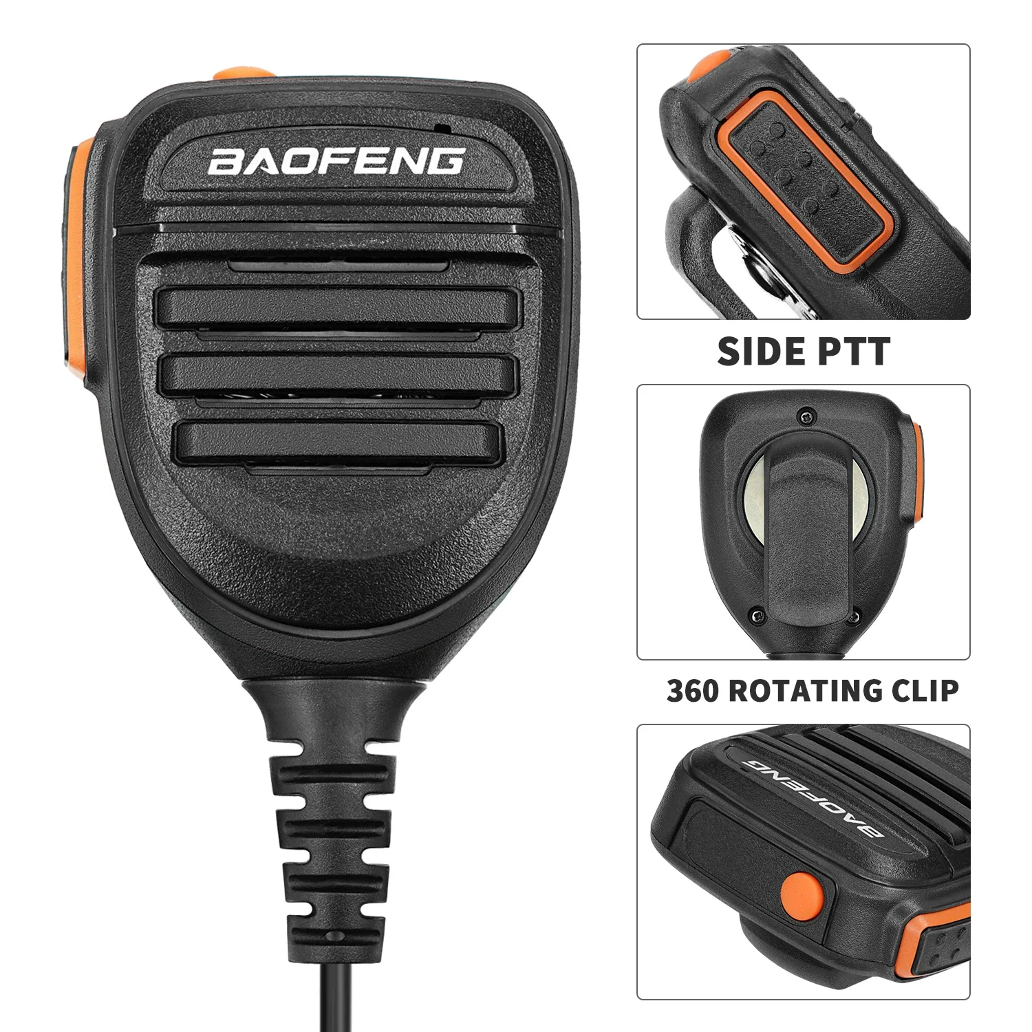 Baofeng Walkie Talkie Mikrofon z głośnikiem PTT Mikrofon na ramię Przenośny do Baofeng 888S UV-5R Walkie Talkie, Akcesoria Radios