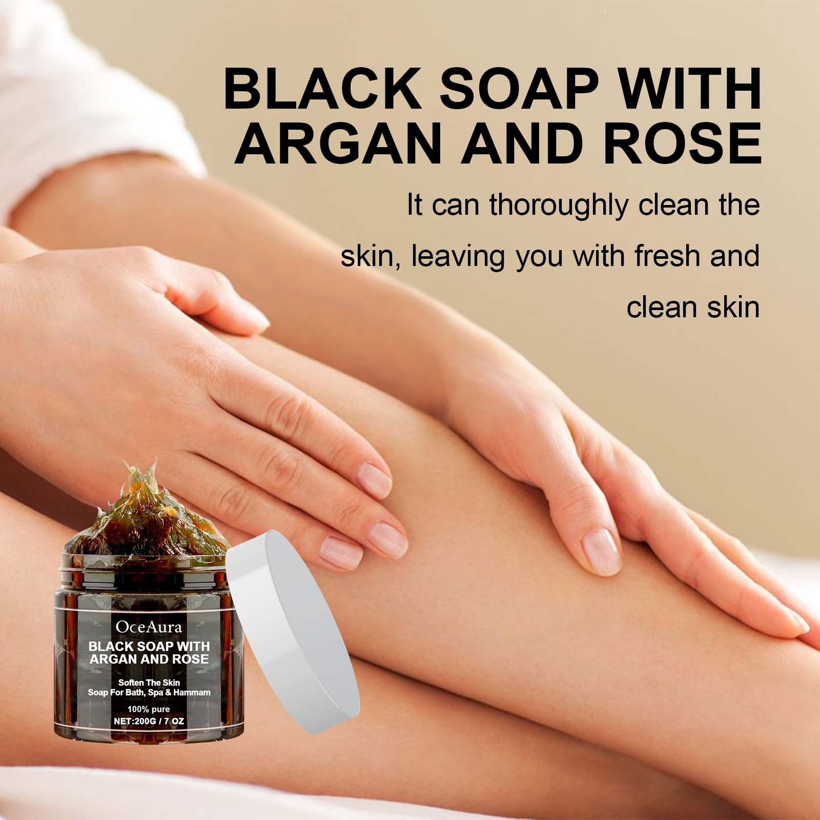 Black Cleansing Soap Deep Exfoliating Moisturizing Soft Skin Darkness Remover Oil Control Reduce Acne Brighten Body Scrub Cream