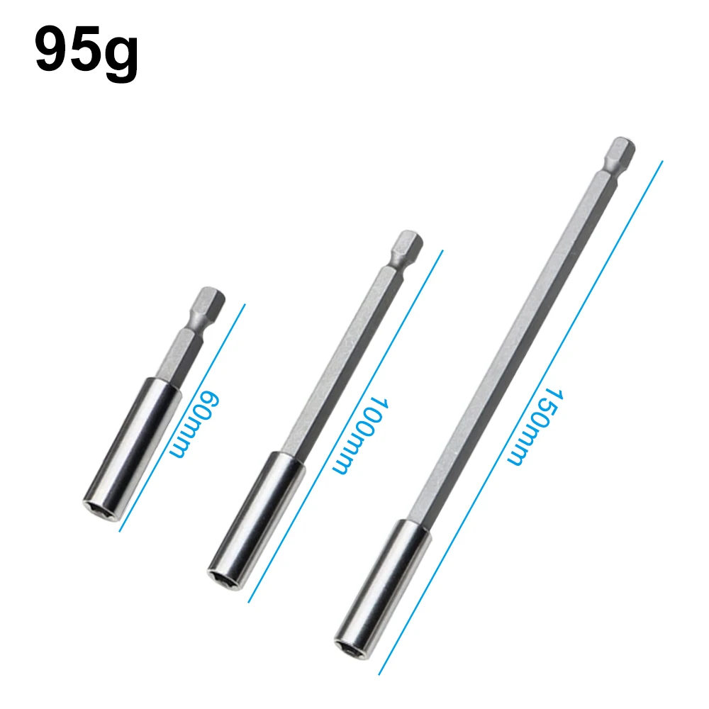 60/100/150mm Hexagonal Shank Extension Connecting Rod 1/4 Quick Change Hexagonal Shank Extension Rod Screwdriver Joint Tool Set