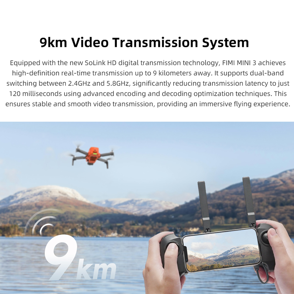 FIMI MINI 3 nieuwe drone 4K 60fps AI Super Night Video 9 km bereik 3-assige Gimbal 249g Ultralicht ontwerp smart tracking mini pro drone