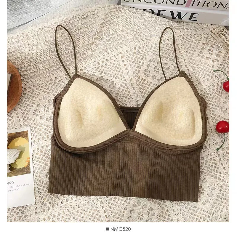 Top corto sexy da donna Reggiseno a tubo Top streetwear femminile senza maniche Reggiseno sportivo senza cuciture Crop Camis Top Tee Top a fascia Canotta basic