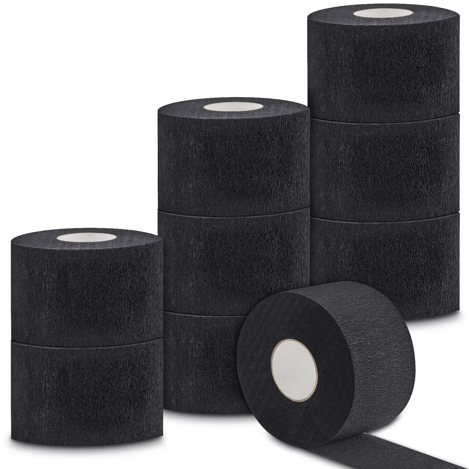 1 Rolle schwarze Einweg-Friseur-Nackenstreifen, Friseur-Nackenpapier, dehnbarer Streifen, Halskante, Papier, Haarschnitt, Styling-Zubehör