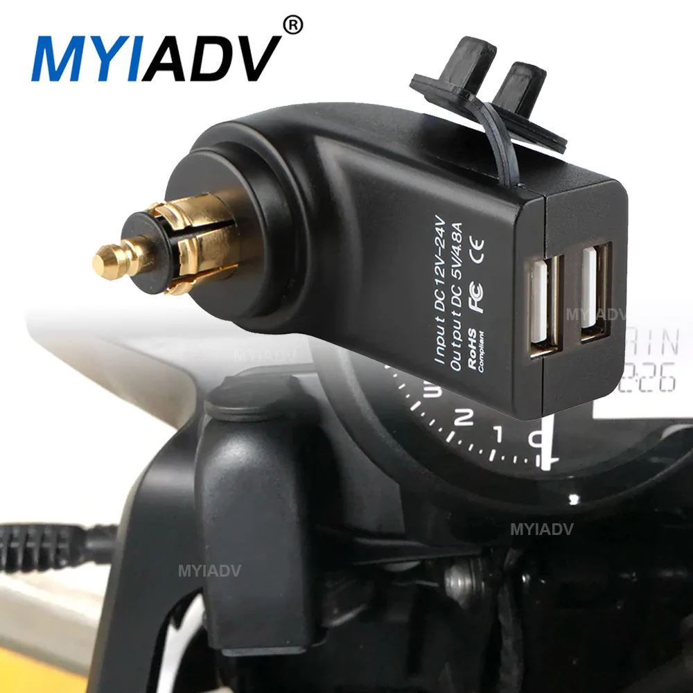 Adaptador de corriente de cargador USB Dual Hella DIN, enchufe para BMW R1250GS, F750GS, F800GS, R1200RT, R1200GS, ADV, S1000XR, Tiger 900, 850, 1200