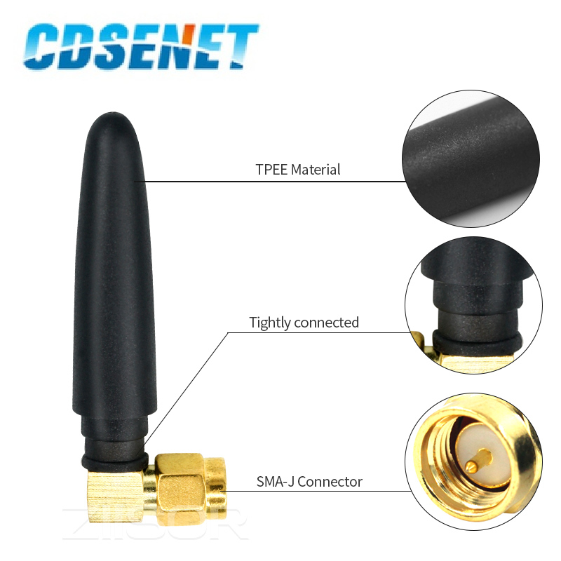 5Pcs 433MHz Kleine Pfeffer Antenne LoRa Drahtlose Modul CDSENET 433M Omnidirektionale High Gain Externe Klebestift faltbare SMA