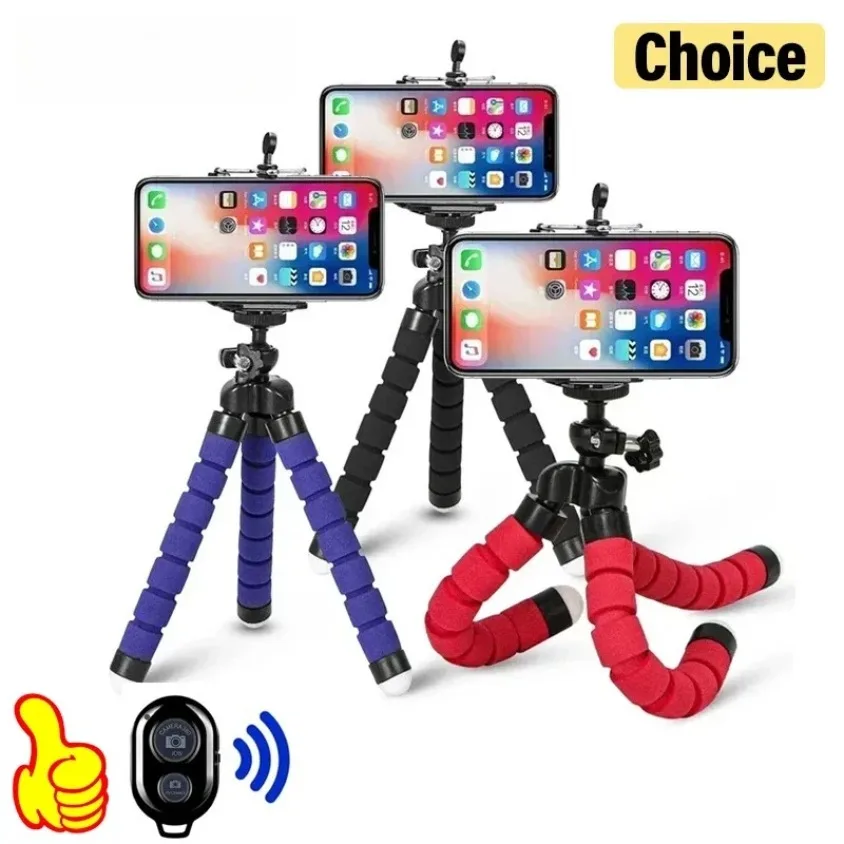 Mini Octopus Treppiede Stativ Supporto per fotocamera Supporto Treppiedi Treppiede per telefono Supporto per fotocamera mobile Clip Smartphone Monopiede Tripe Stand