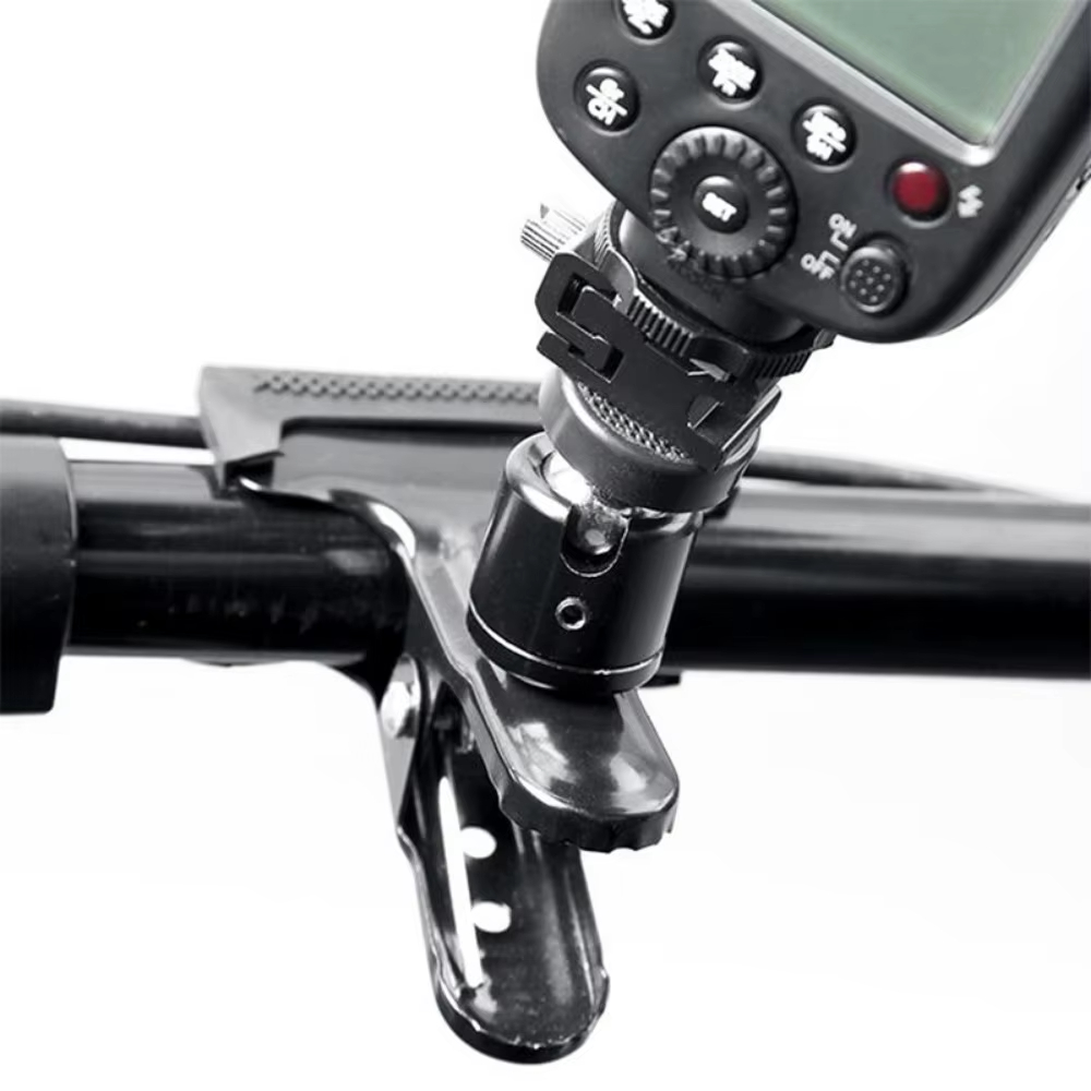 Metal Clamp Clip Holder Flash Auxiliary Desktop Live Streaming 360 Swivel Ball-Head 1/4" Screw for Phone Gopro Dji Action Camera