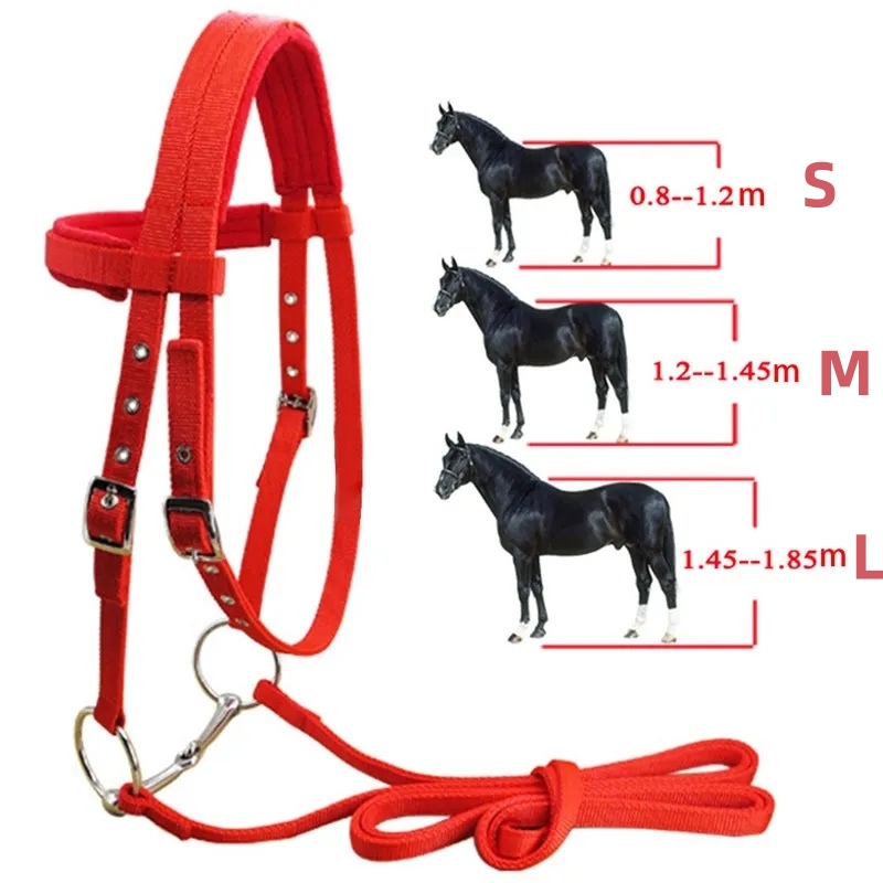 Halter de cavalo ajustável macio inverno garganta snap competição velo cavalo esportes brida equipamento de equitação cinto halter com bit