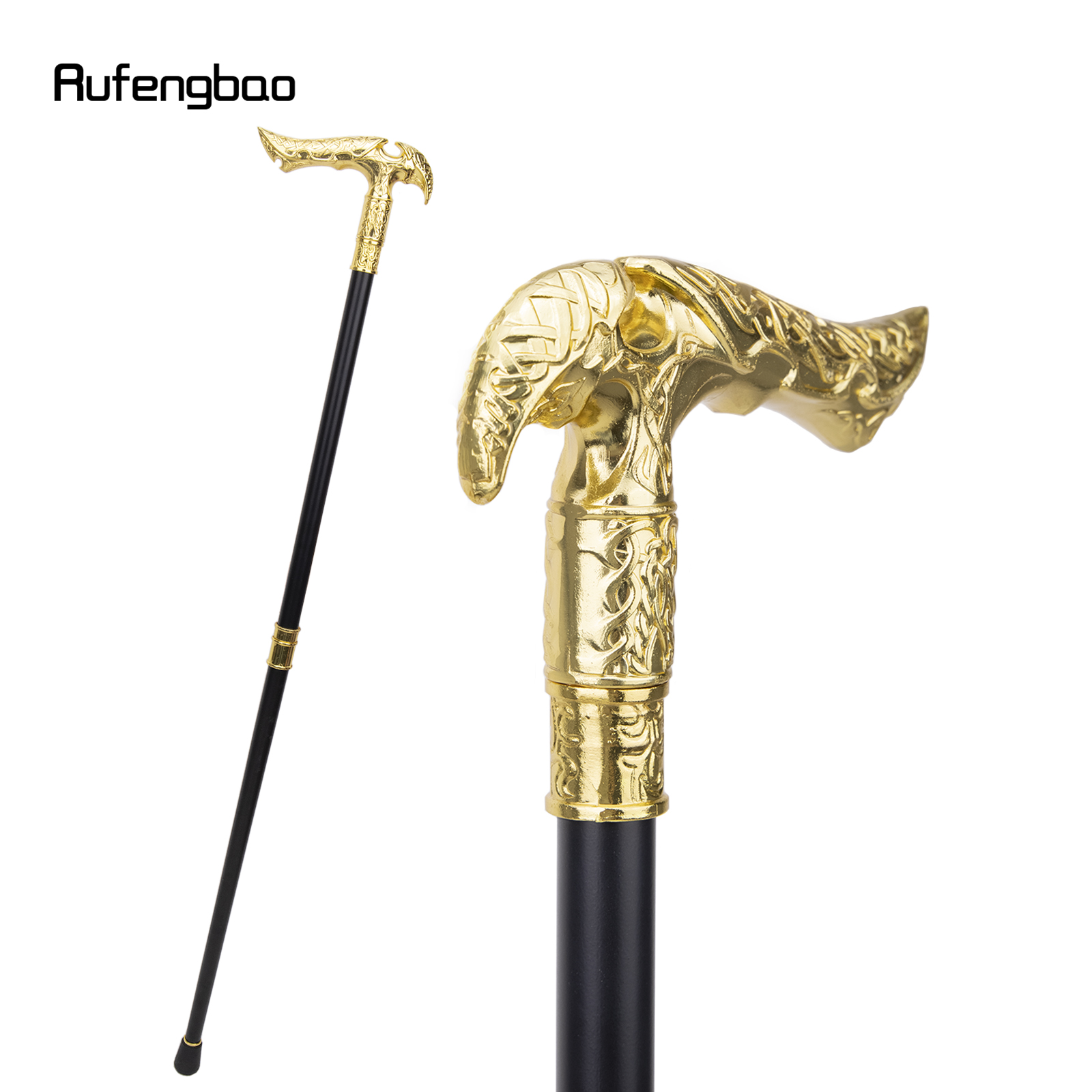 หรูหราทองประเภทเดิน Cane ตกแต่งแฟชั่นเดิน Stick สุภาพบุรุษ Elegant คอสเพลย์ Cane ลูกบิด Crosier 93ซม.