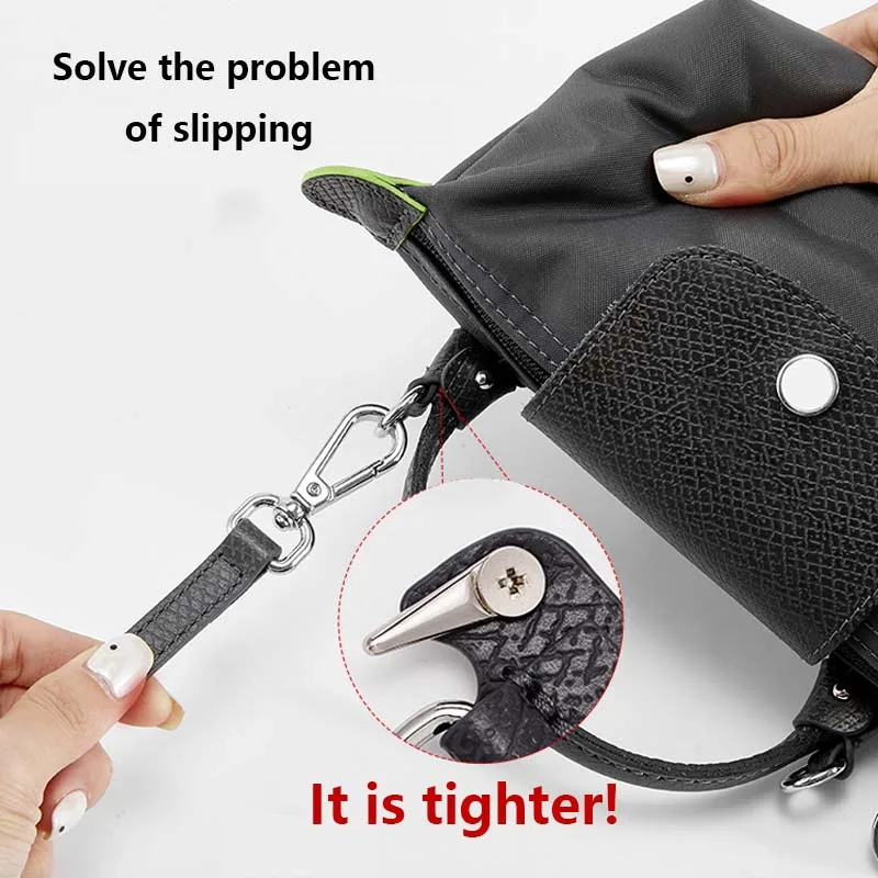 Leather Replacement Crossbody Bag Strap Fit for 2024 New Longchamp mini shoulder strap without punching modification