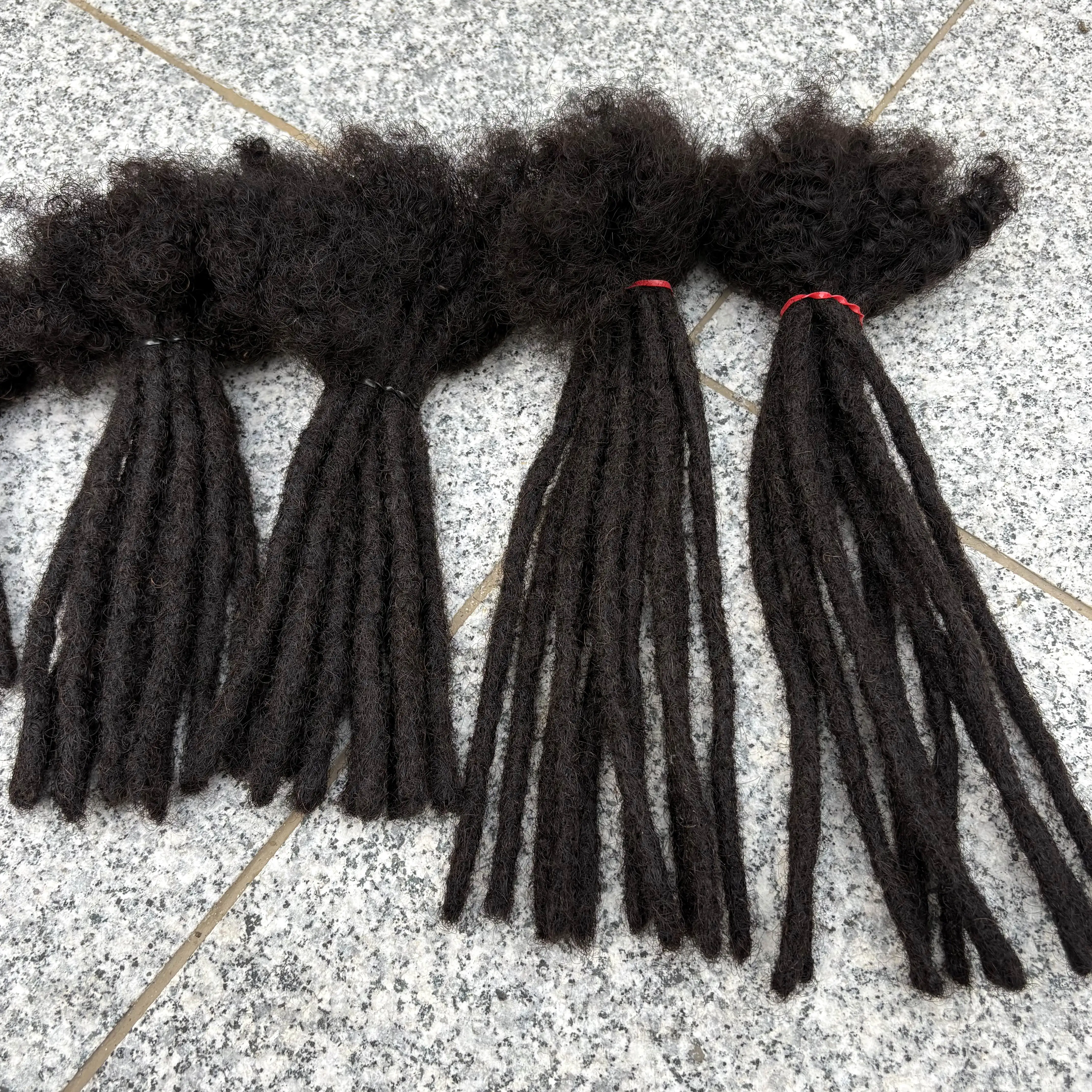 6-20 pouces naturel régulier Loc Extension cheveux humains 50 brins entièrement fait à la main 100% cheveux humains Loc Dreadlock Extension pour hommes femmes