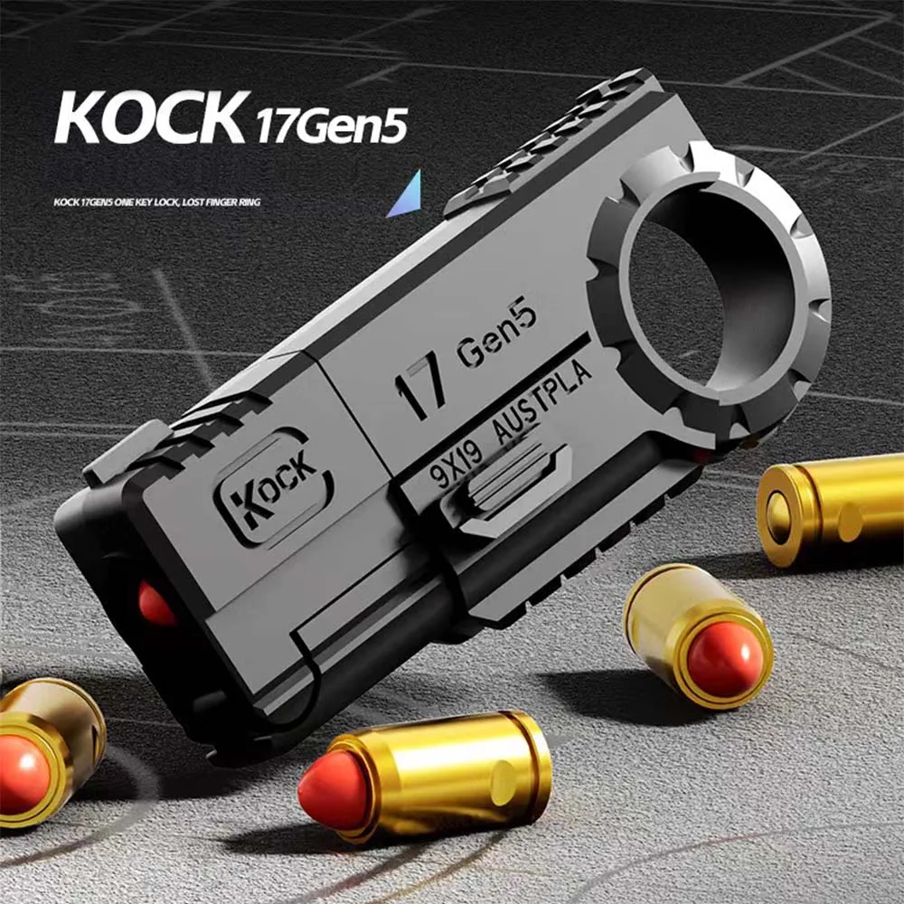 Fidget ปืนของเล่นสําหรับเด็ก EDC Decompression Shell Ejecting แหวนปืนพกความวิตกกังวลออทิสติกความเครียดบรรเทา