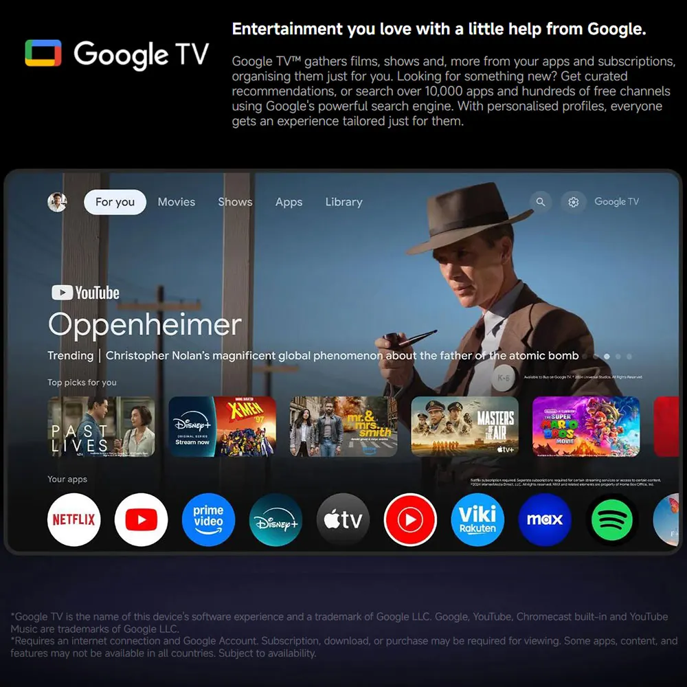 2025 Xiaomi TV Stick 4K 2nd Gen, Google TV, supporti in streaming portatili WiFi 6, assistente Netflix Google, dongle Smart TV BT5.2