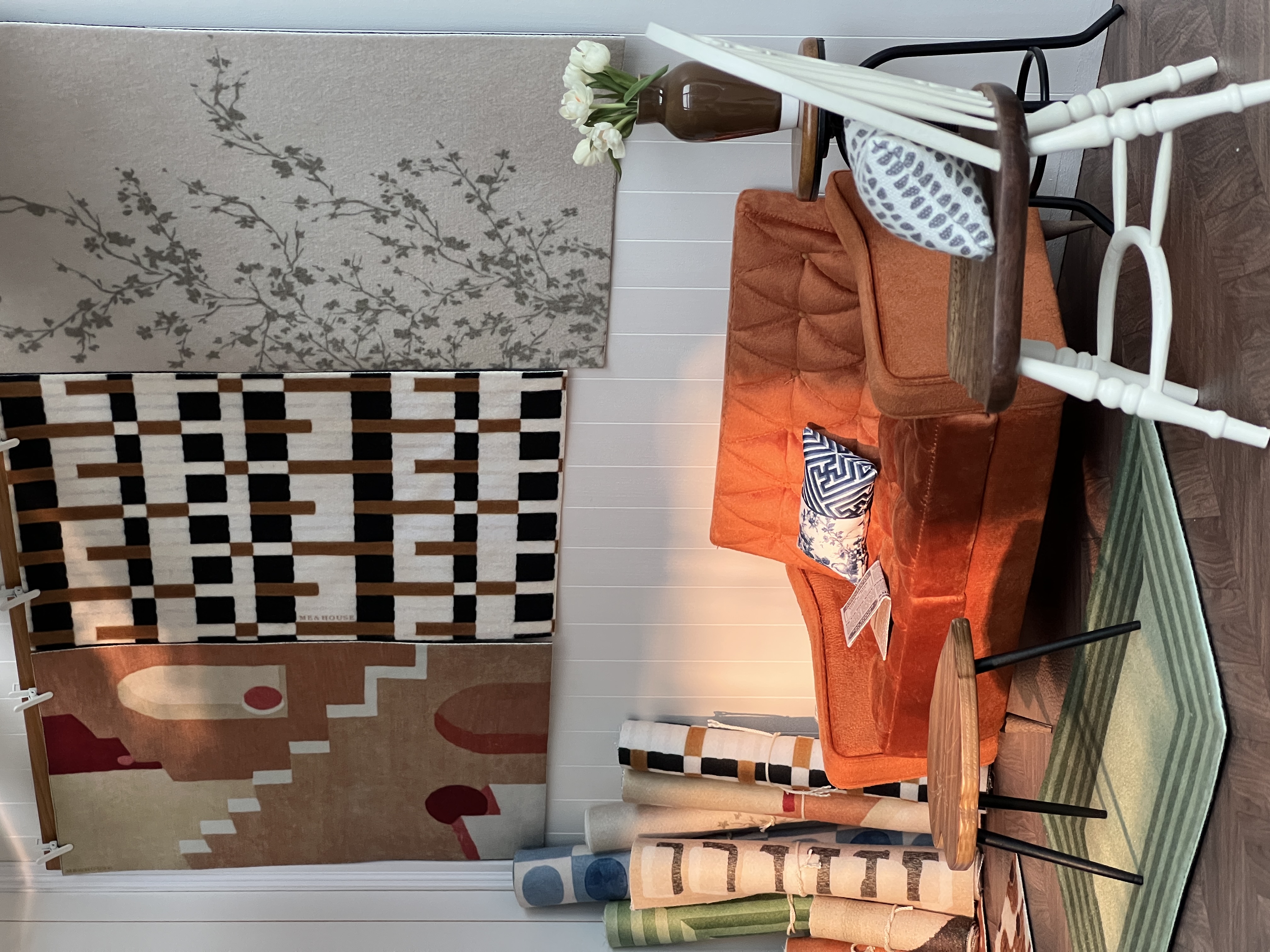 Модель кукольного домика 1/6, аксессуары для мебели, мини-модельный ковер