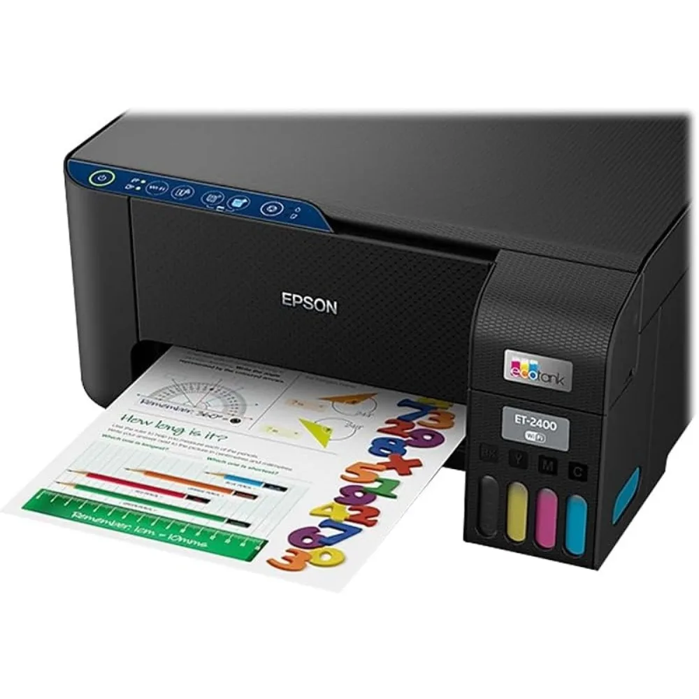 EcoTank ET-2400 Wireless Color All-in-One Cartridge-Free Supertank Printer with Scan and Copy – Easy, Everyday Home Printing
