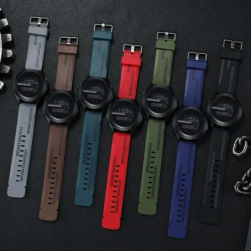 Relojes deportivos para hombre, reloj Digital de lujo, cronómetro luminoso con fecha y semana, reloj de pulsera electrónico multifunción para Fitness, reloj