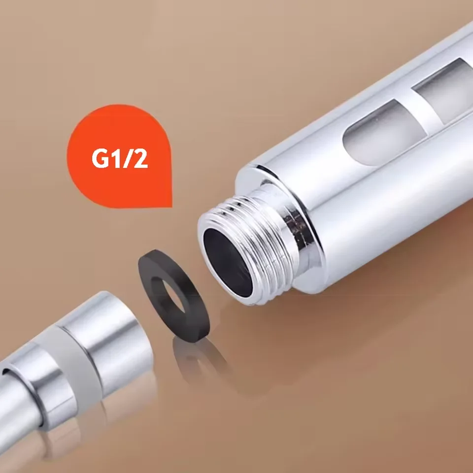 Nuovo soffione doccia con filtro per risparmio idrico ad alta pressione, 5 modalità, soffione doccia portatile, set di accessori per il bagno con arresto a un pulsante