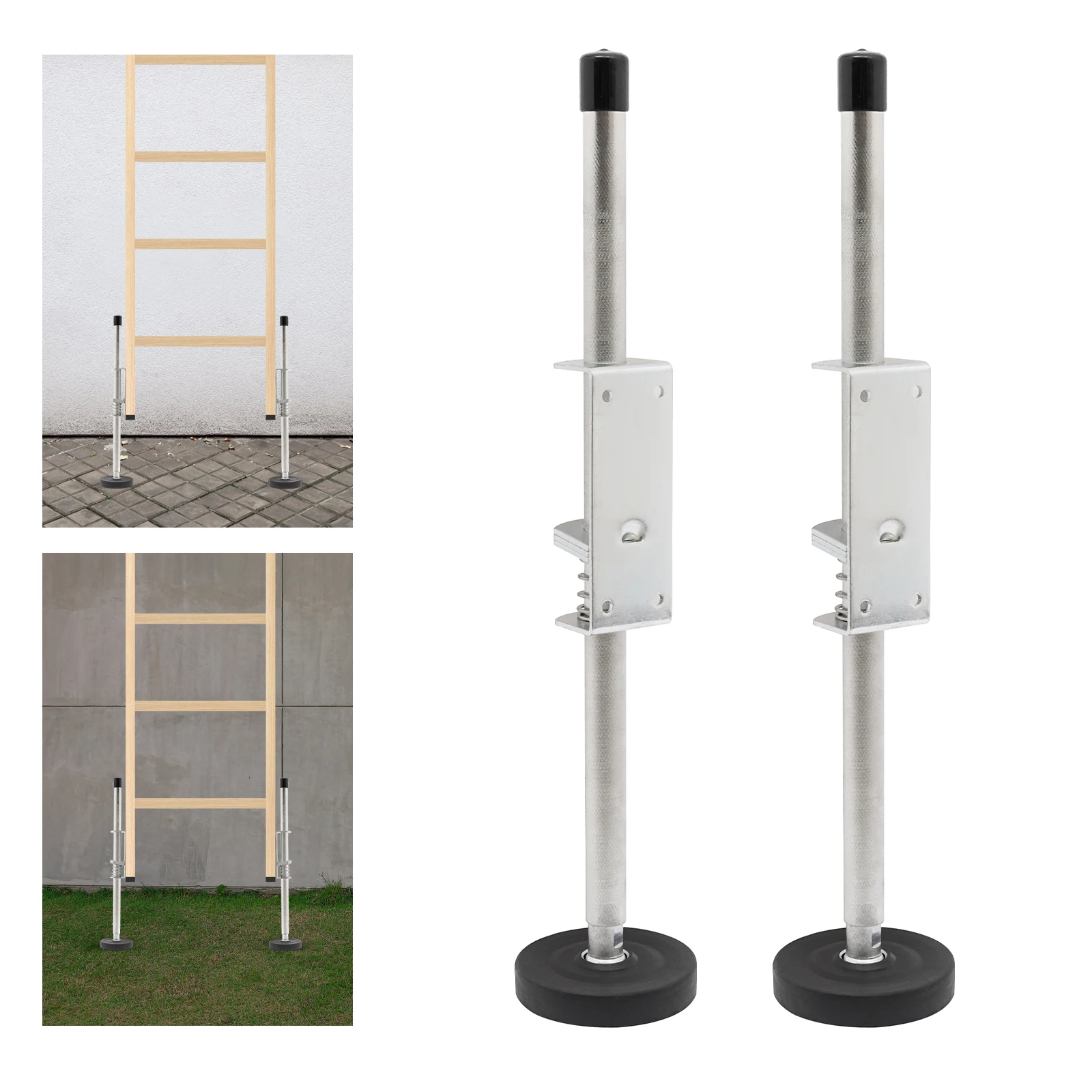 Adjustable Ladder Stabilizer with Engraved Anti-Slip Pattern Extension Ladder Leg Ground Leveler